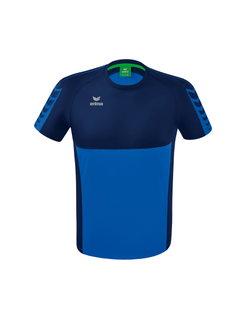 Erima Sport-Tshirt Six Wings (100% Polyester, schnelltrocknend, angenehmes Tragegefühl) royalblau/navyblau Herren